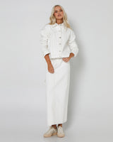 Lost In Lunar Women's Oslo Maxi Skirt - White Denim