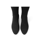 Stretch Over the Knee Boots - Black
