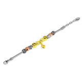 Krystal Couture Tri Tone Heart-Shaped Beaded Bracelet Embellished with SWAROVSKI Crystals