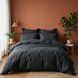 Royal Comfort Balmain 1000TC Bamboo cotton Quilt Cover Sets (King) - Charcoal