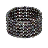 Manufacture Royale Bracelet Freshwater Pearl Black 3-4mm Adjustable