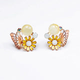 Boxed Butterfly Floral Stud & Star Flower Stud Earrings Set