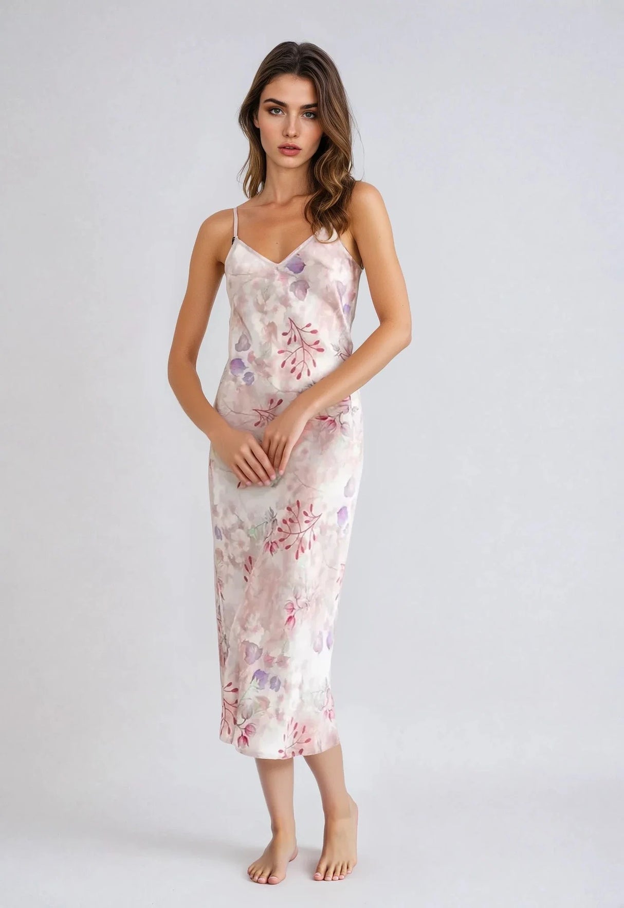 Dear Eve Lingerie Hera Silk Dress - Pink