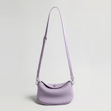 Pebbled Calfskin Half-Moon Hobo - Lilac