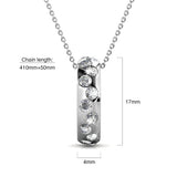Krystal Couture Ecliptic Pendant Necklace in White Gold Adorned with SWAROVSKI Crystals