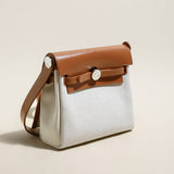 Monet Mini Canvas & Leather Crossbody Bag - Brown