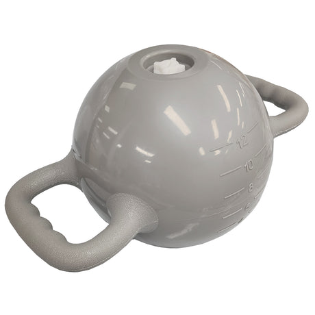 Yoga Fitness Kettlebell Water Filled Adjustable 1-6kg Double Handle Heavy Duty Exercise Kettle Bell - Grey