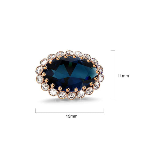 Boxed Georgina Necklace and Earrings Set Sapphire Embellished with Swarovski® Crystals