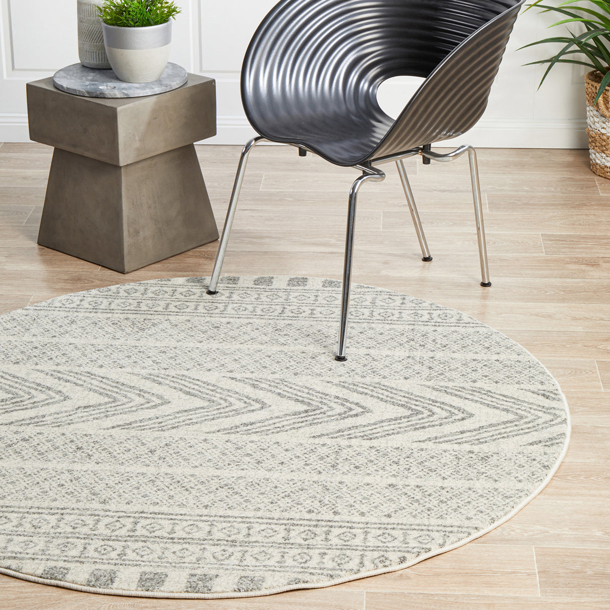 Mirage 359 Grey Round Rug