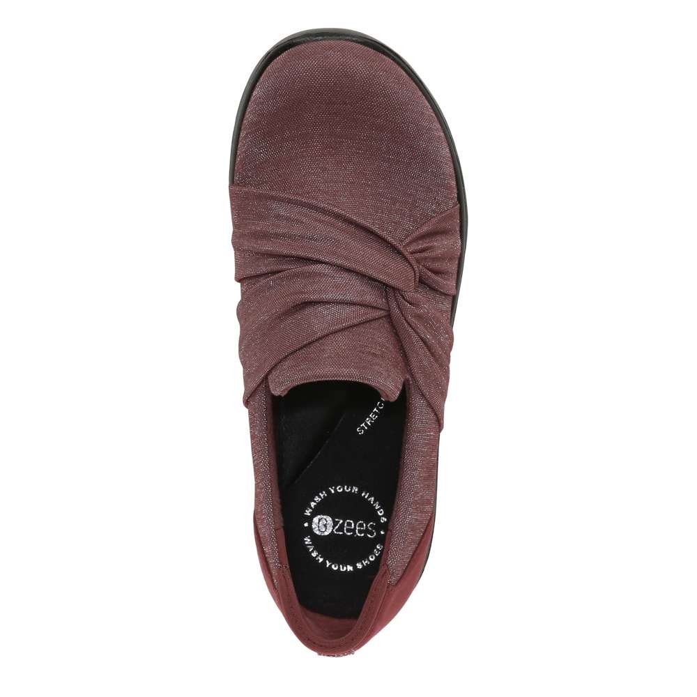 Bzees Glimmer Slip-On - Windsor Red Shimmer