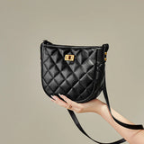 Nalandu Vault Quilted Leather Crossbody Shoulder Bag - Black