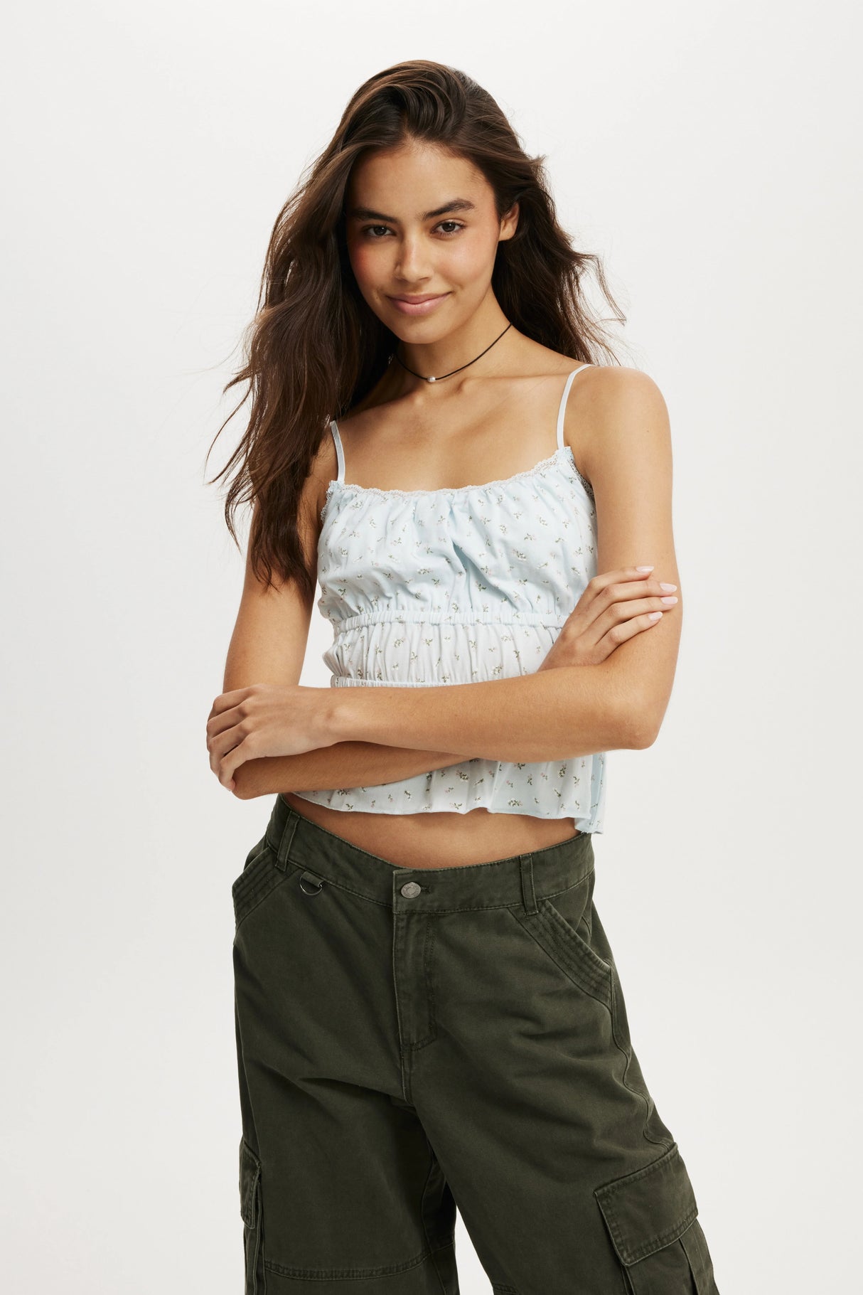 Cotton On Women's Annie Lace Cami - Sophia Ditsy Seamist