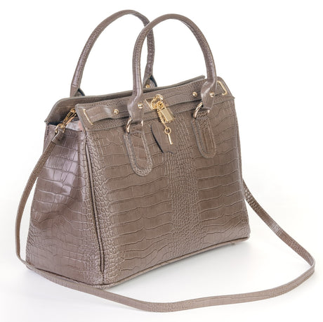 Bosccolo Tote - Croco Taupe