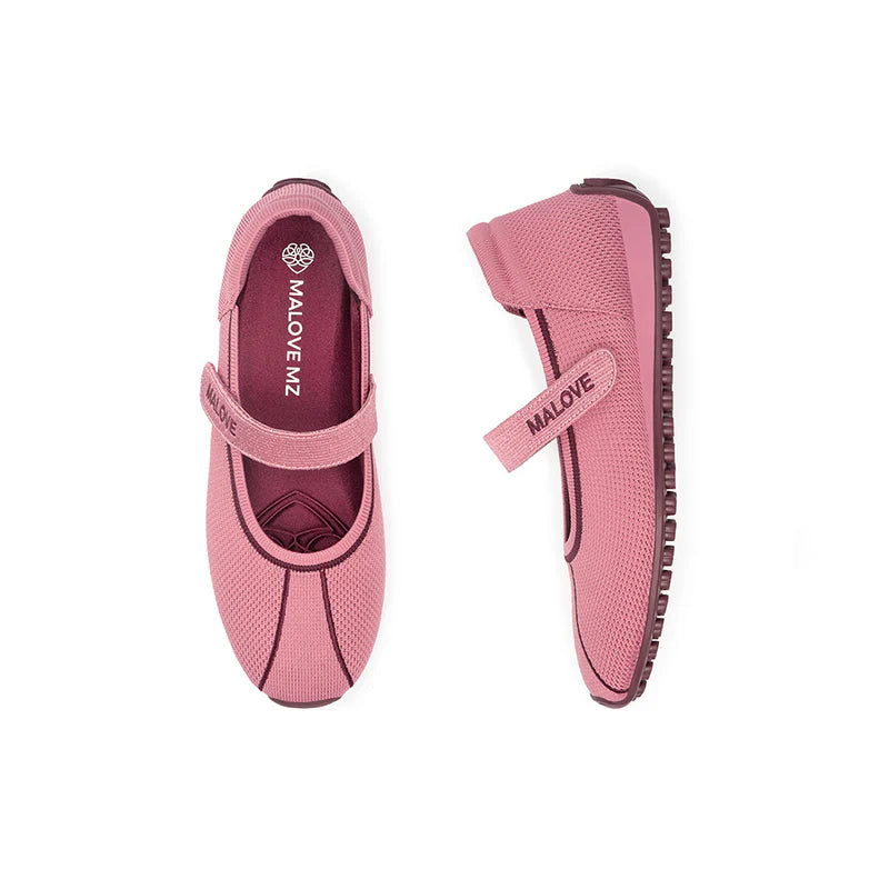 Sport Ballet Mary Jane Flats - Pink