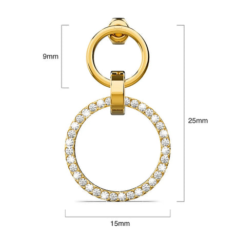 Boxed Orbit Earrings, Bracelet & Necklace Set with SWAROVSKI® Crystal in Gold