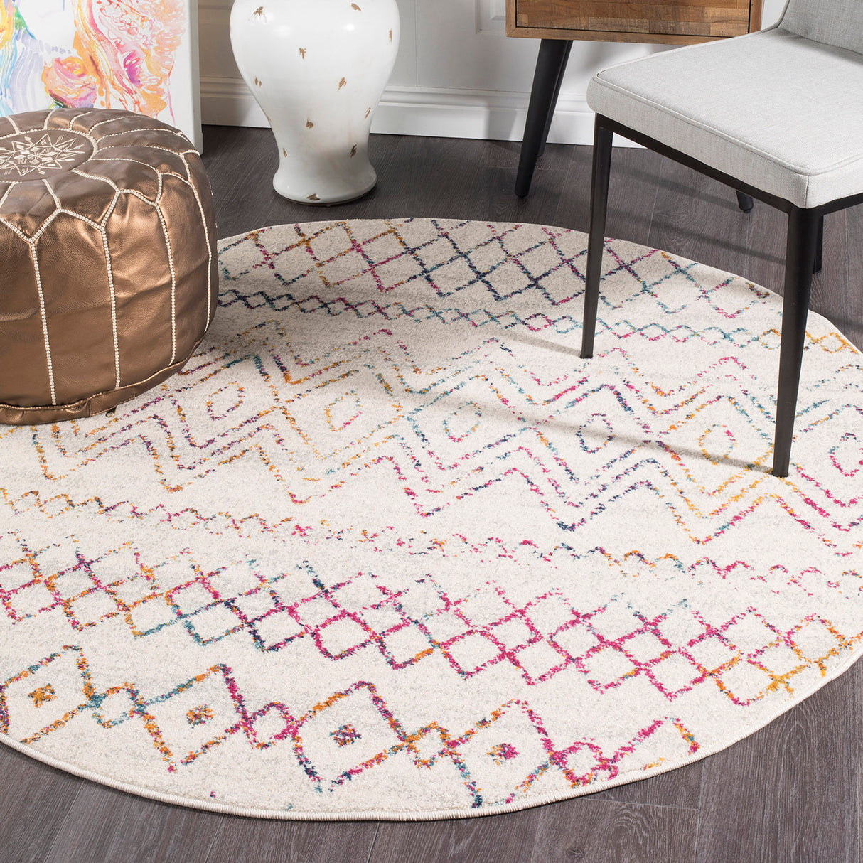 Oasis 453 Multi Round Rug