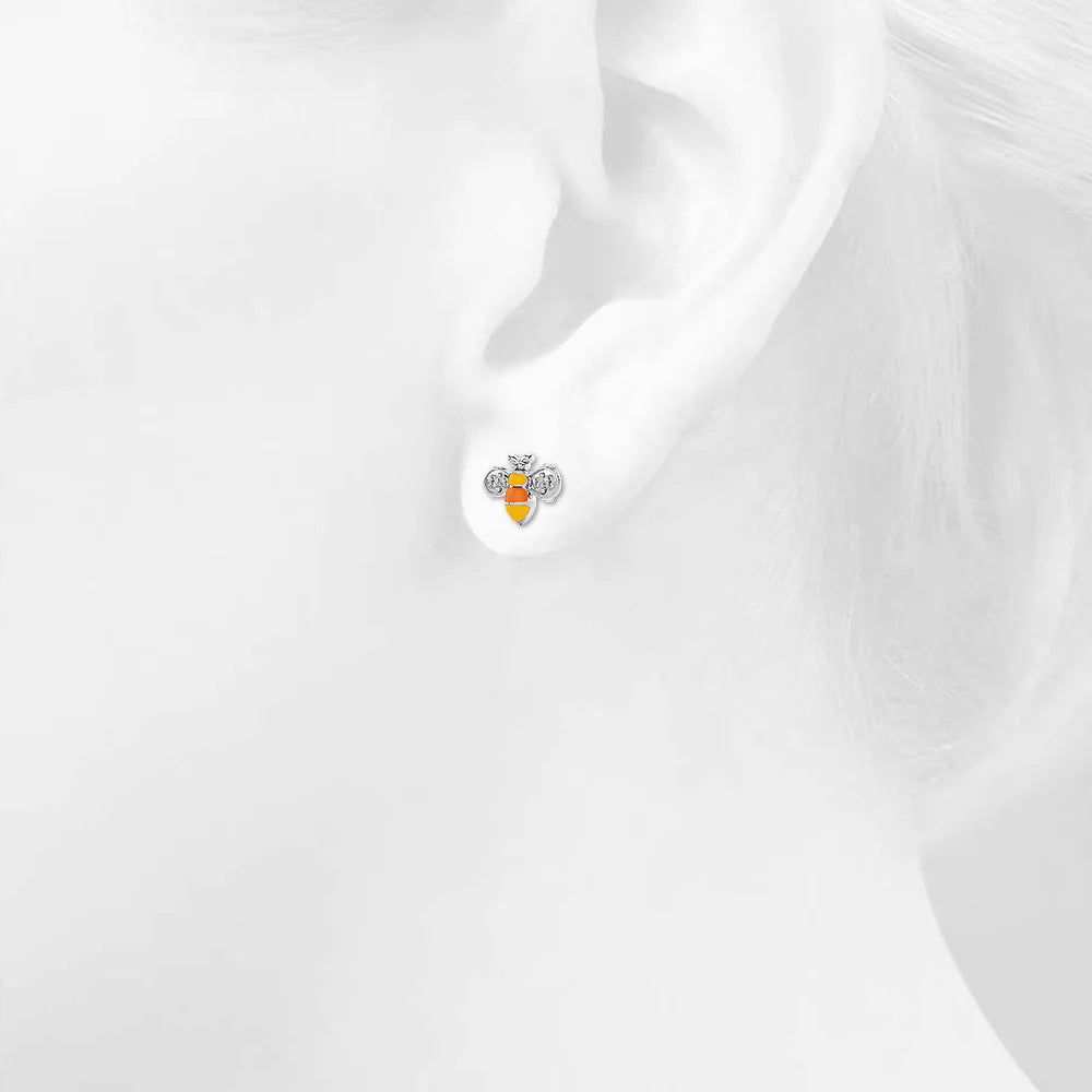 Krystal Couture Bumblebee Crystal Earrings White Gold Layered Jewellery
