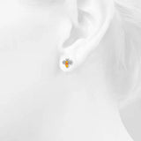 Krystal Couture Bumblebee Crystal Earrings White Gold Layered Jewellery