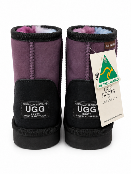 Australian Leather Ugg Kids Colour Block Short - Pink - AU4