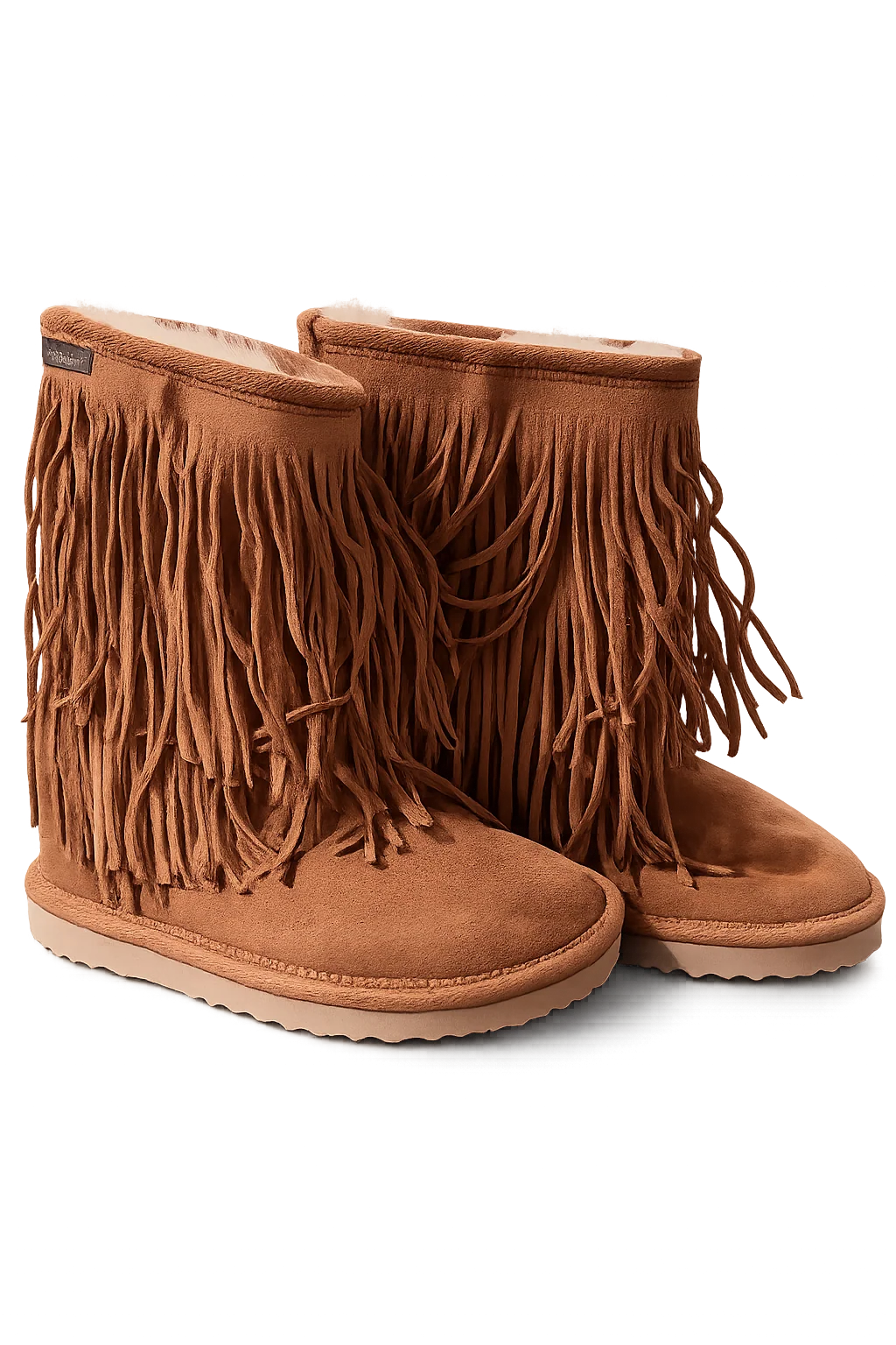 Australian Leather Ugg Double Fringe Short - Chestnut - AU4