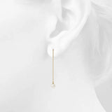 Krystal Couture Katarina Pearl Drop Earrings Embellished with SWAROVSKI Crystals Pearls