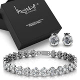 Boxed Bracelet and Earrings Set Embellished with SWAROVSKI® Crystals