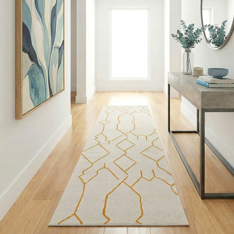 Paradise Ivy Gold Runner Rug