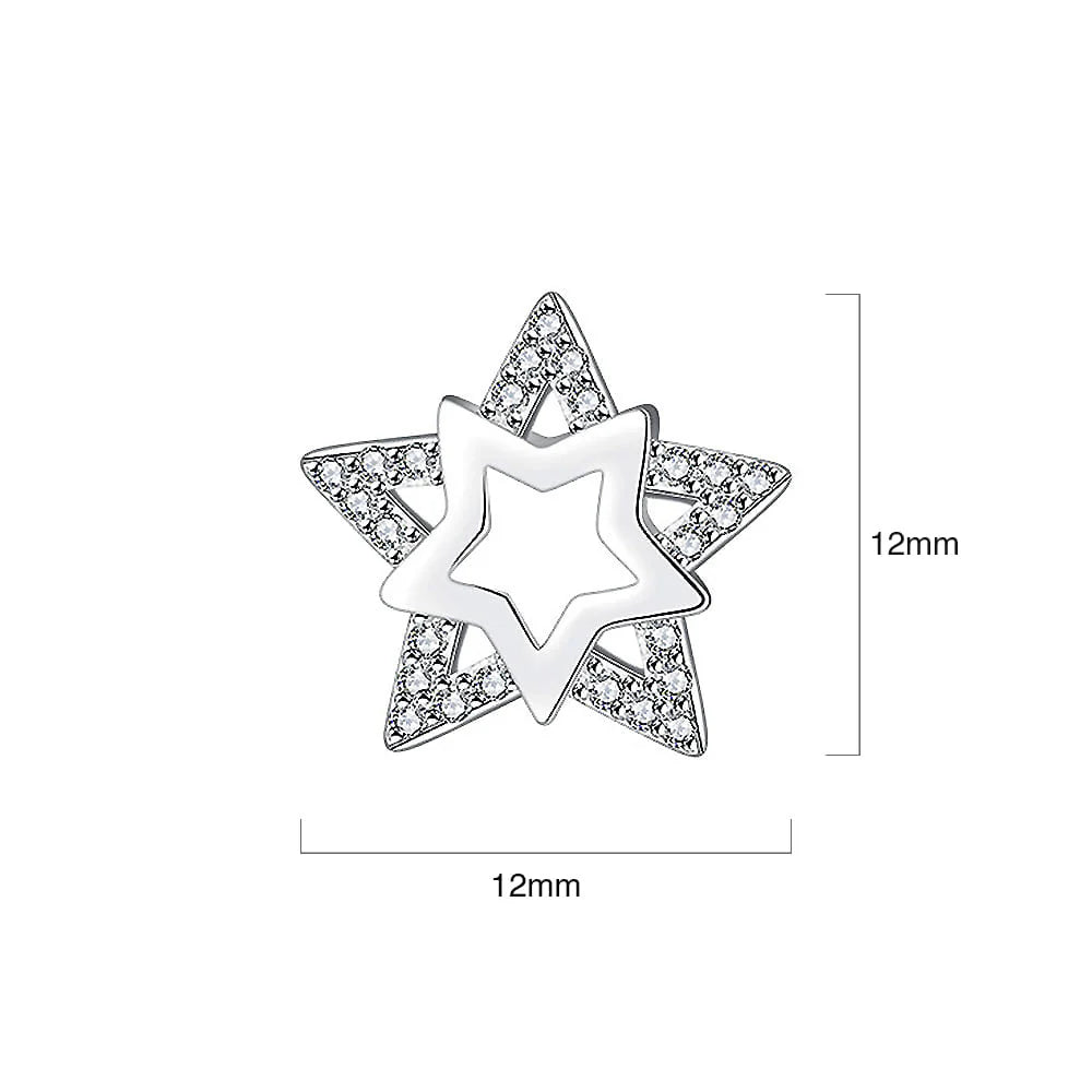 Bullion Gold Glowing Star Earrings