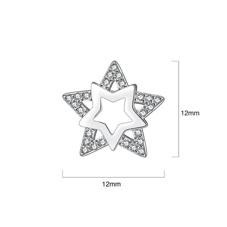 Bullion Gold Glowing Star Earrings