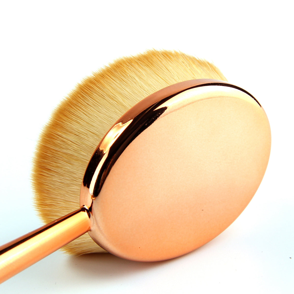10 Piece Professional Oval Makeup Brush Set All In One Gold