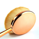 10 Piece Professional Oval Makeup Brush Set All In One Gold