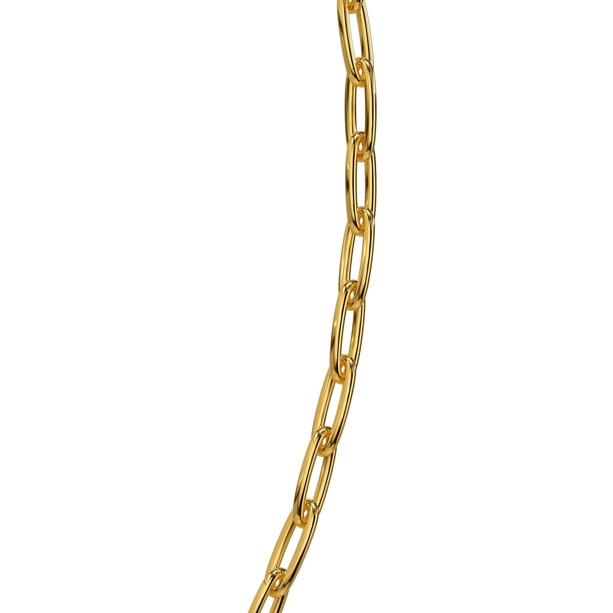 Bullion Gold Paperclip Link Chain Gold Plated Necklace