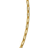 Bullion Gold Paperclip Link Chain Gold Plated Necklace
