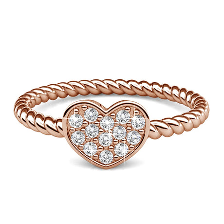 Boxed Krystal Couture Sensational Lux Watch with Ring Set Embellished Crystals from SWAROVSKI® in Rose Gold