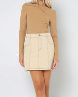 Lost In Lunar Women's Artia Mini Skirt - Stone