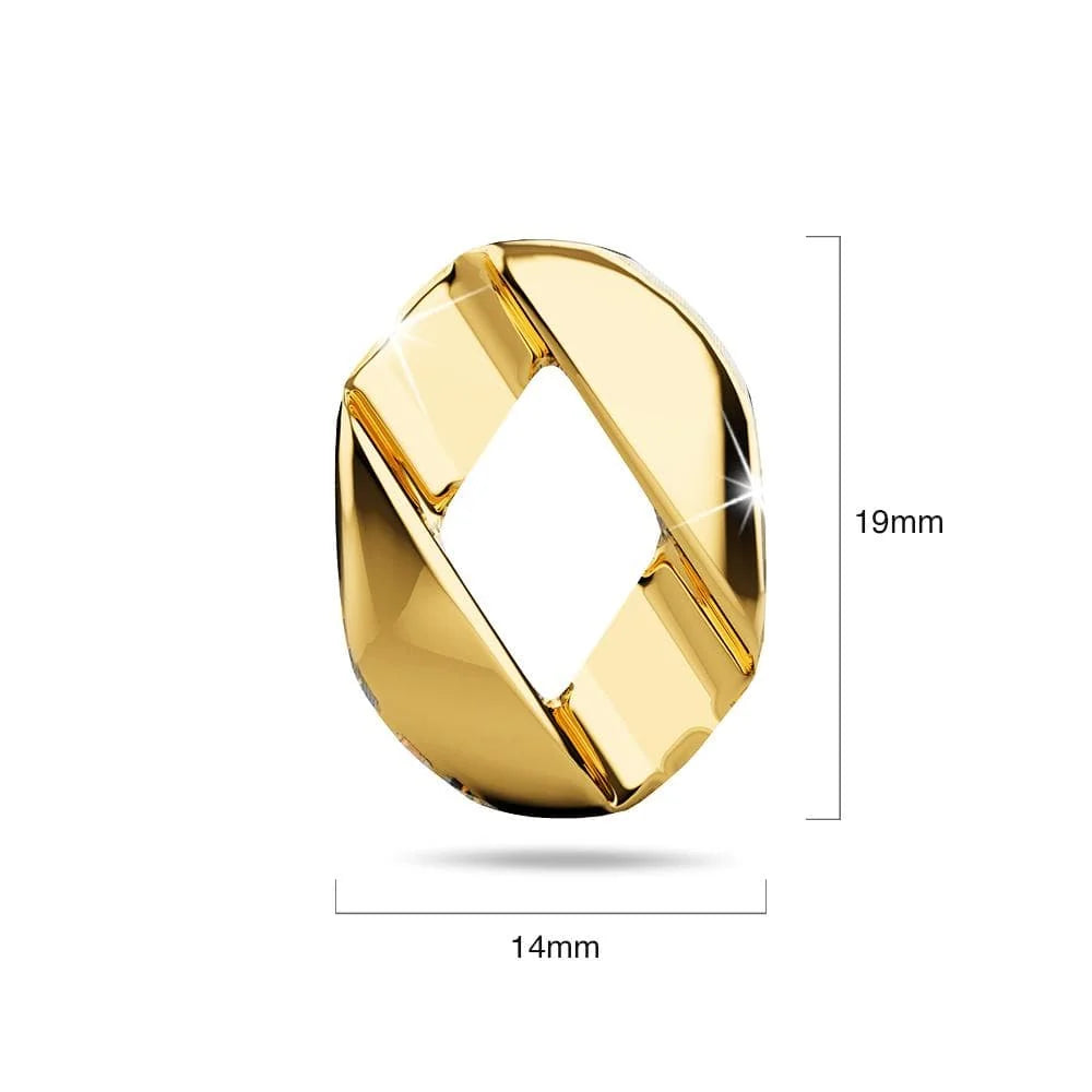 Bullion Gold Brincos Textured Earrings in Gold