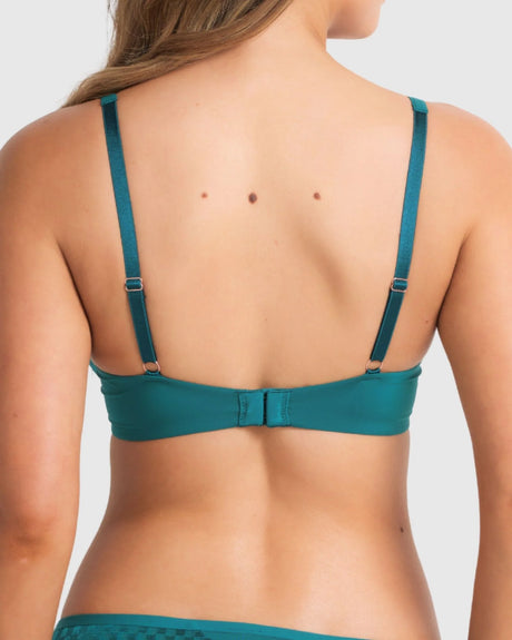 Graphic Underwire Plunge Bra