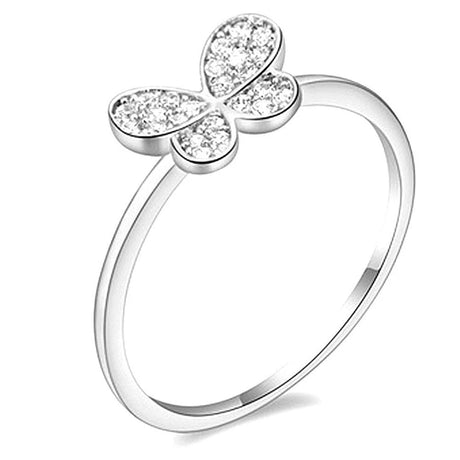 Bullion Gold Butterfly CZ Ring