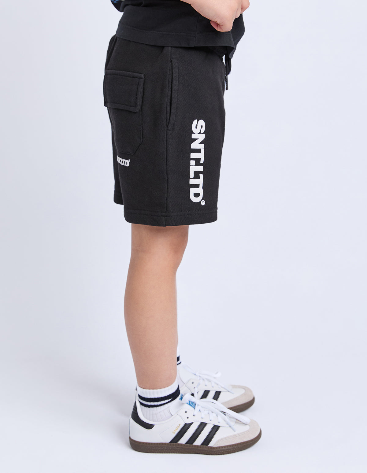 St Goliath Boys Podium Fleece Short - Washed Black