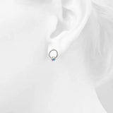 Solid 925 Sterling Silver Beauty Drop Earrings