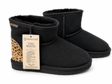 Australian Leather Ugg Cheetah Classic Mini Uggs - Black - AU5