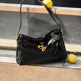 Nalandu Luxe Fortune Chime Slouch Shoulder Bag - Black