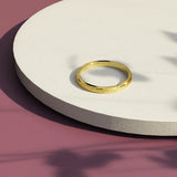 Bullion Gold Deva Glitter Textured Stacker Ring