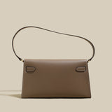 Camille Palm-Grain Calfskin Shoulder Bag - Taupe