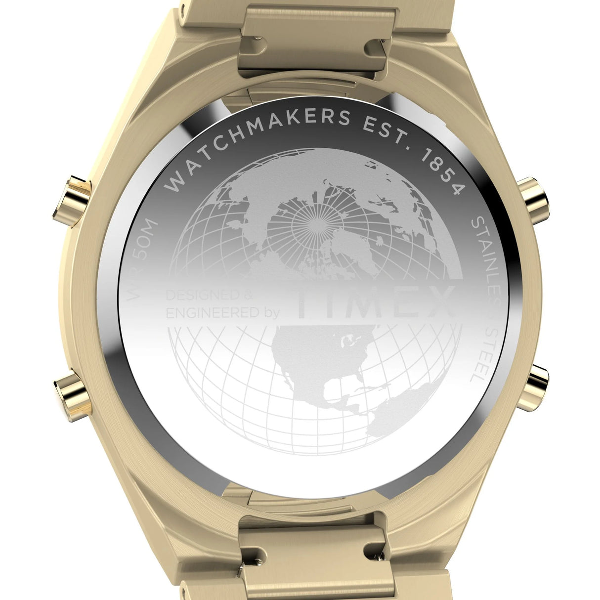 Timex Q Timex® Q80 Continental 39Mm Gold Stainless Steel Bracelet Watch