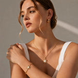 Bullion Gold Celestial Opal Sun Necklace