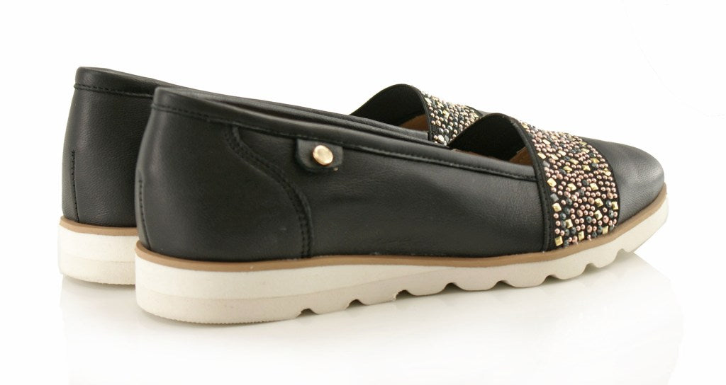 Bosccolo Womens Moccasin - Black