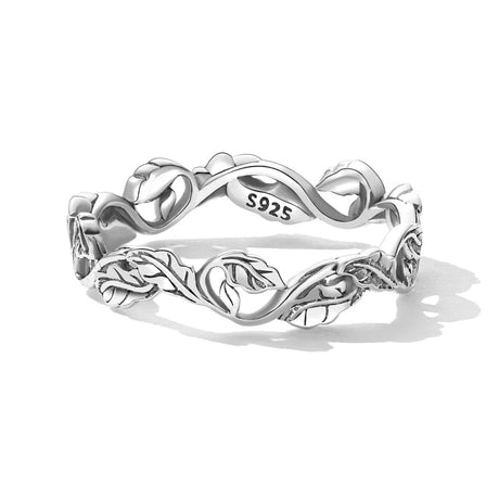 Solid 925 Sterling Silver Entwined Garden Ring