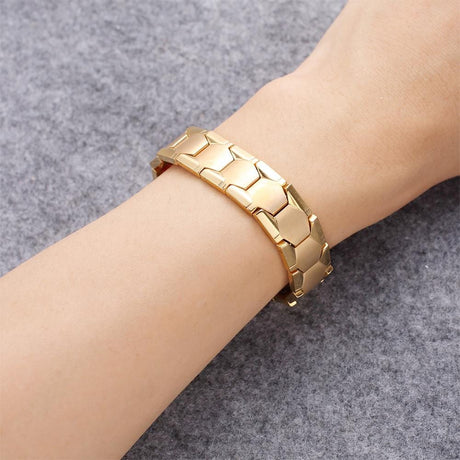 Bullion Gold Watch Band Chunky Stack Gold Layered Bracelet