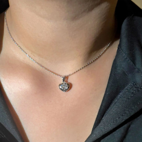 Krystal Couture Diamond Heart Necklace Embellished with SWAROVSKI Crystals